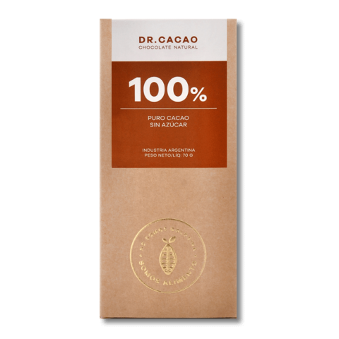 100% Puro Cacao Sin Azúcar Agregada x 70 Gr (Dr Cacao)