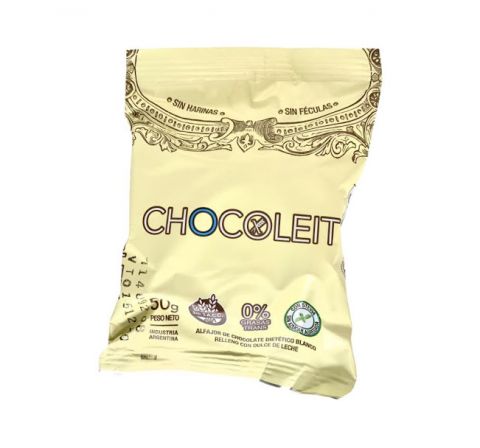 Alfajor de Chocolate Blanco C/Stevia Sin Tacc x 50 Gr (Chocoleit)