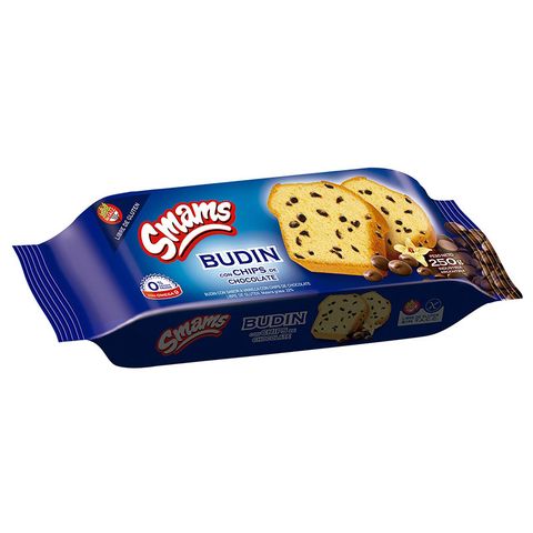 Budin Sin Tacc con Chips de Chocolate x 250 Gr (Smams)