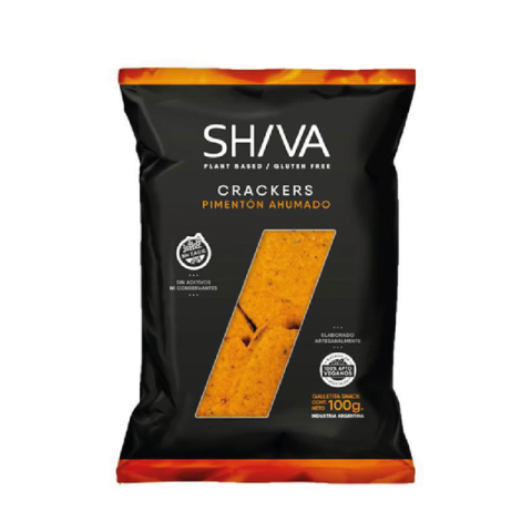 Crackers Veganos de Pimentón Ahumado Sin Tacc Shiva x 100gr