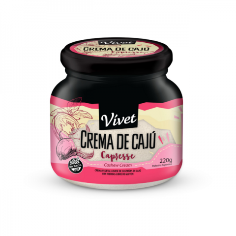 Crema de Castañas de Caju sabor Capresse x 220 Gr (Vivet)