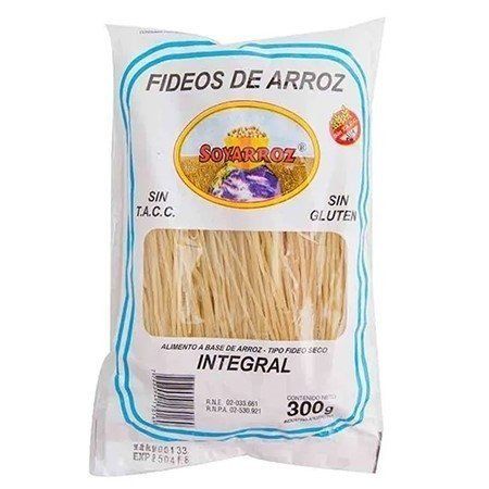 Fideos De Arroz Integral Sin TACC Soyarroz x 300gr