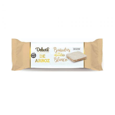 Galletas de Arroz Bañadas con Chocolate Blanco Sin Tacc Deluxe x 115gr