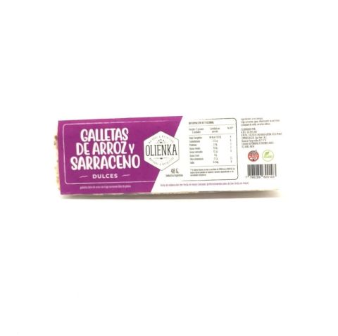 Galletas Veganas Sin Tacc de Arroz y Sarraceno Dulces Olienka x 48gr