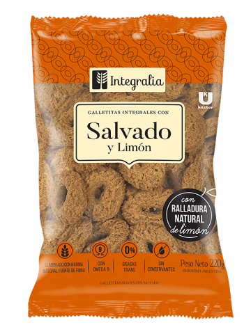Galletitas sabor Salvado y Limón x 220 Gr (Integralia)