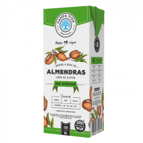 Leche de Almendras Sin Azúcar x 1Lt (Pampa Vida)