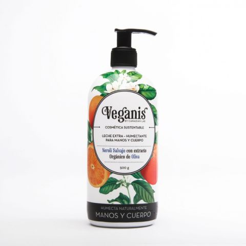 Leche Extra humectante con Neroli Salvaje y Extracto Orgánico de Oliva Veganis x 500gr