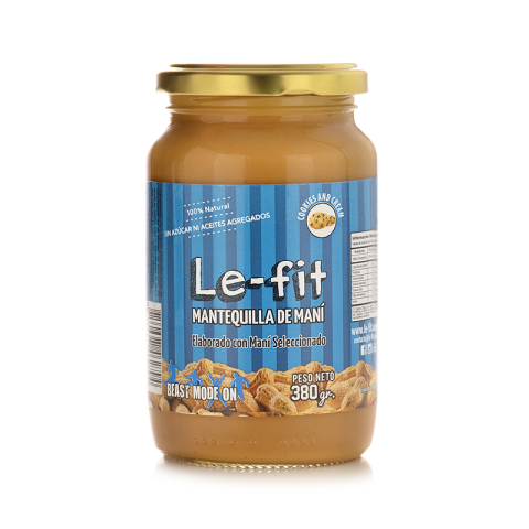 Mantequilla De Maní Cookies y Cream x 380 Gr (Le-Fit)