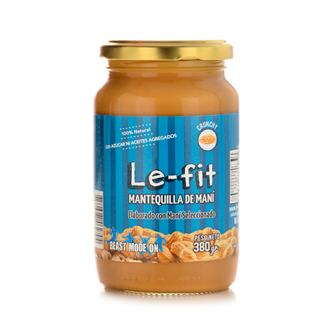 Mantequilla de Maní Sabor Crunchy x 380 Gr (Le-Fit)