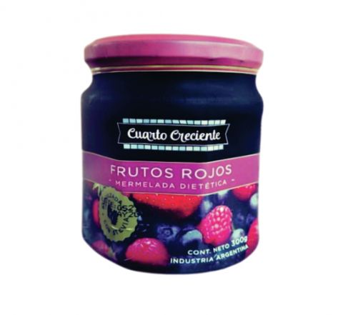 Mermelada de Frutos Rojos con Stevia x 300 Gr (Cuarto Creciente)