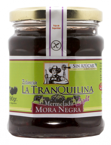 Mermelada con stevia sabor Mora Negra x 330 Gr (La Tranquilina)