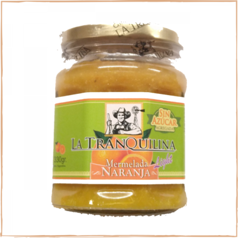Mermelada con stevia sabor Naranja x 330 Gr (La Tranquilina)