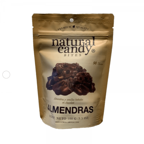 Bites Almendras bañadas en Chocolate Natural Candy x 100gr