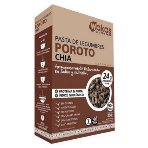 Pasta Sin Tacc de Legumbres Poroto y Chía Wakas x 250gr